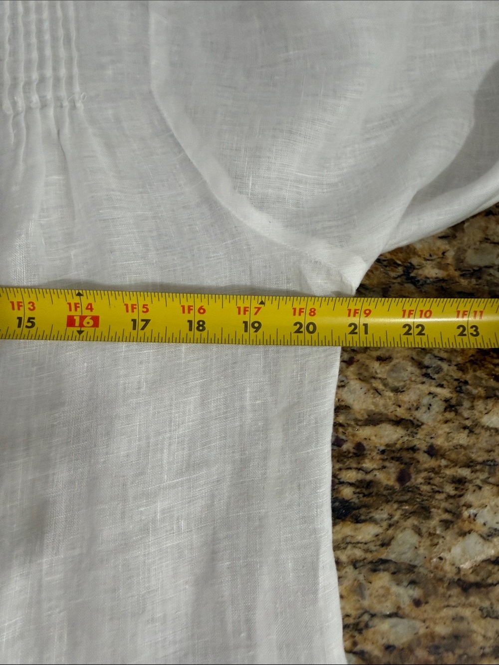 CP Shades White 100% Linen Pintuck Button Front Tunic Blouse USA Small - Picture 8 of 9